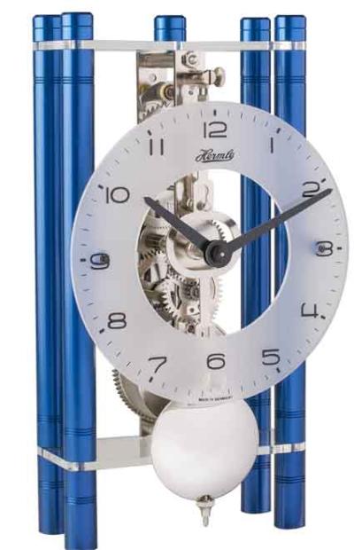 Hermle Mikal BL 23021-Q70721 Blue Keywound Table Clock