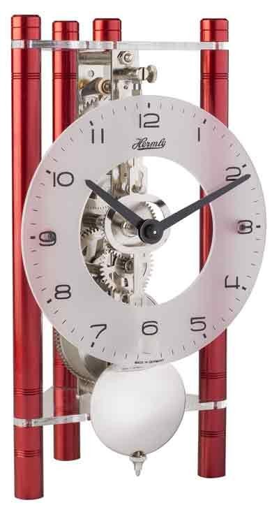 Hermle Lakin 23025-360721 Keywound Table Clock in Red