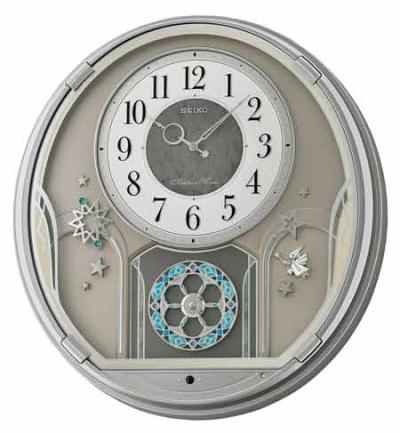 Seiko QXM375SRH Silver Case Melody in Motion Clock