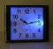 Illuminated dial detail on the Seiko Bulova B1872 Moonbeam Alarm Clock