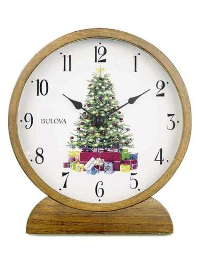 Bulova B1866 Holiday Sounds Musical Christmas Clock