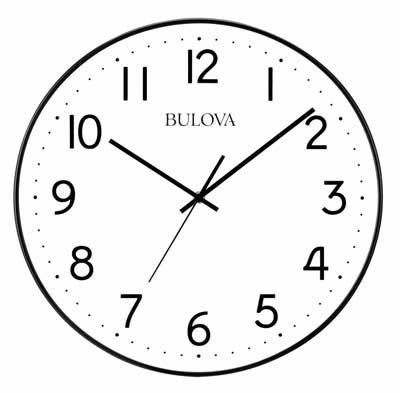 Bulova C4832 Office Mate Auto-Set Wall Clock