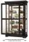 door slides easily in both directions - Howard Miller Kane II 680-624 Black Curio Cabinet