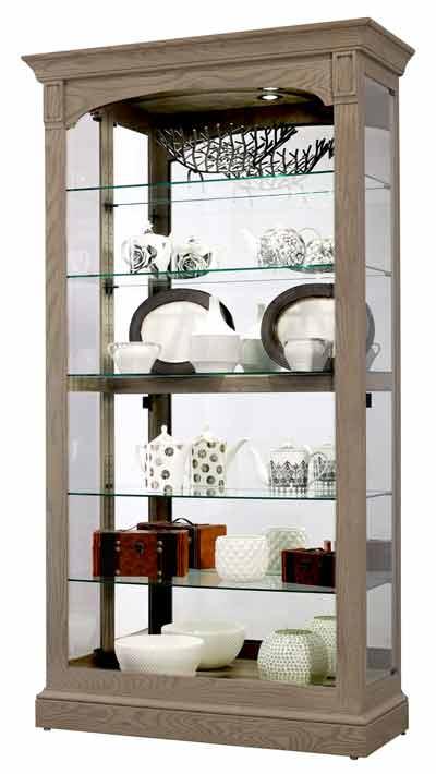 Howard Miller Flora 680-725 Aged Oak Curio Cabinet
