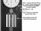 mid-section detail - Hermle William 71009-740351 Chiming Regulator Clock in Black